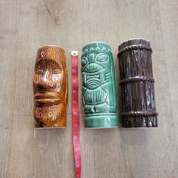 Vintage Set of 3 Tiki Mugs - Picture 12 of 13